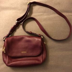 Burgundy Fossil Crossbody purse